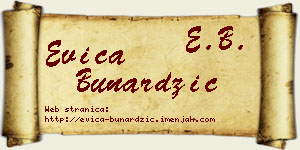 Evica Bunardžić vizit kartica